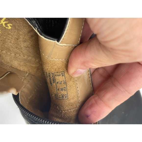 Clarks Spye Astro Ankle Boots Booties Shoes Womens Size 7.5 Black Leather Zip Up - Picture 10 of 10